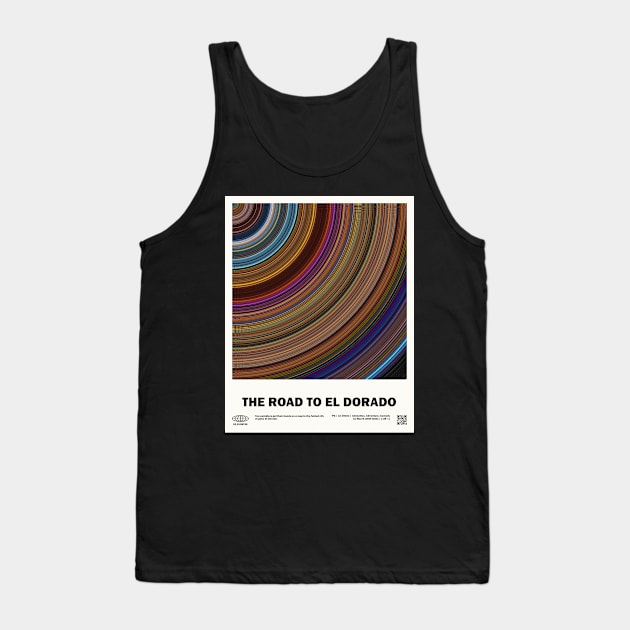 minimal_The Road to El Dorado Circular Barcode Movie Tank Top by silver-light